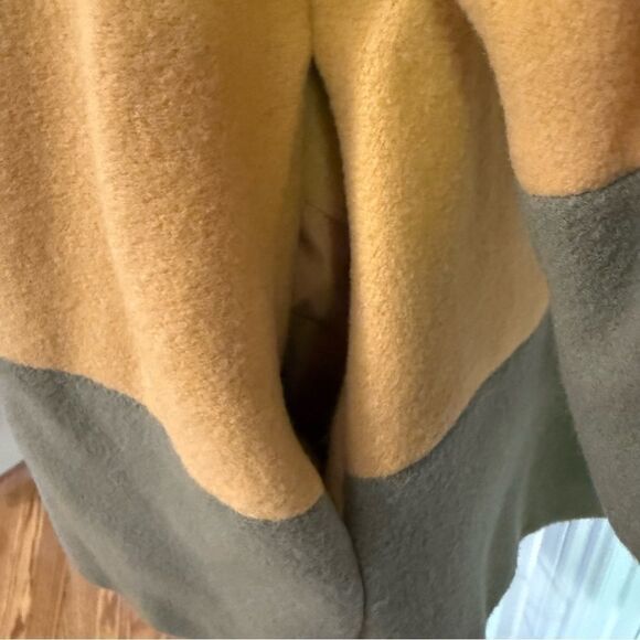 Michelle Bordeau Vintage Mustard/Olive Green Swing Coat Made in Italy - Picture 3 of 10